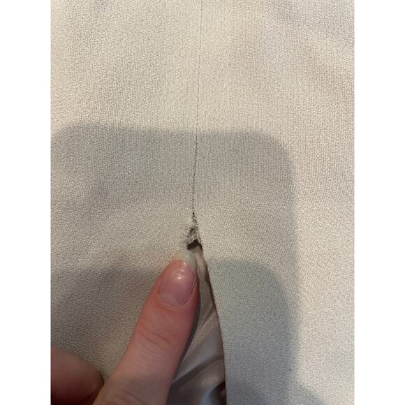 BURBERRYS Women's Vintage Knee Length Pencil Skirt Size 4 Light Gray Back Zipper - Picture 7 of 8